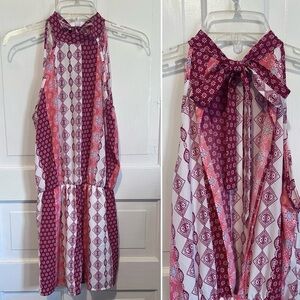 Open back high neck romper